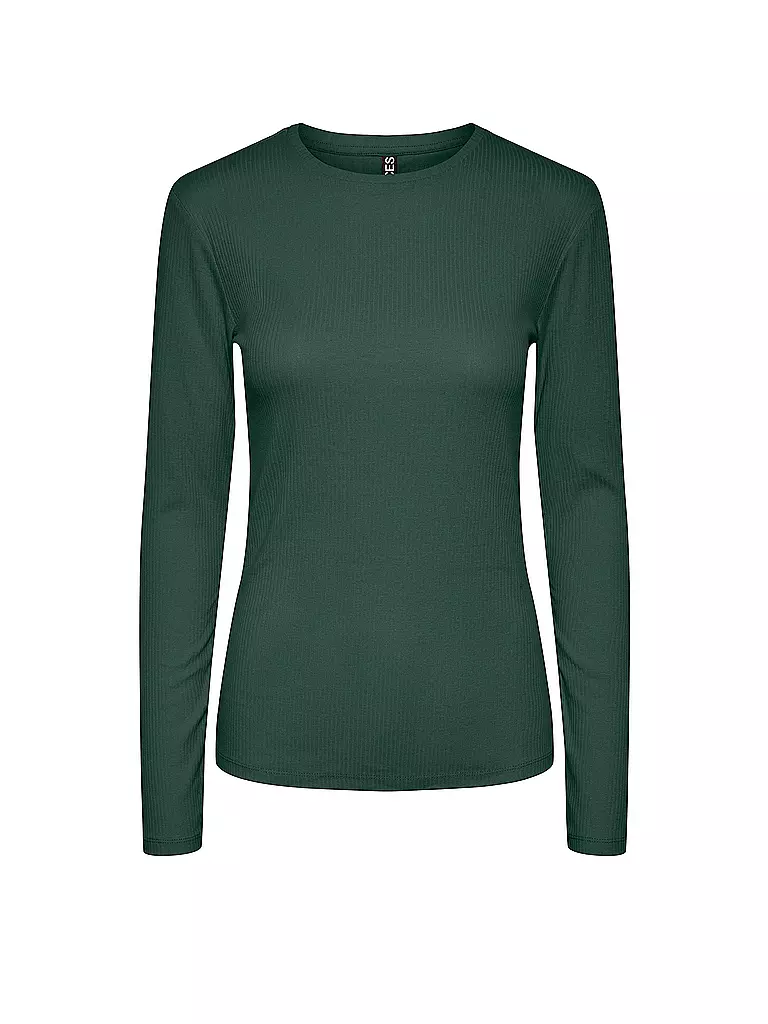 PIECES Langarmshirt PCRUKA dunkelgrün