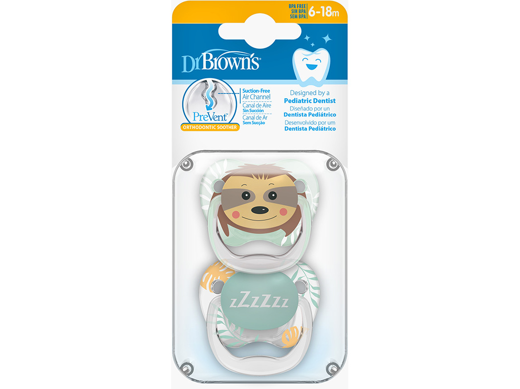 CHUPETA DR. BROWN'S PREVENT VERDE 6-18M 2UN