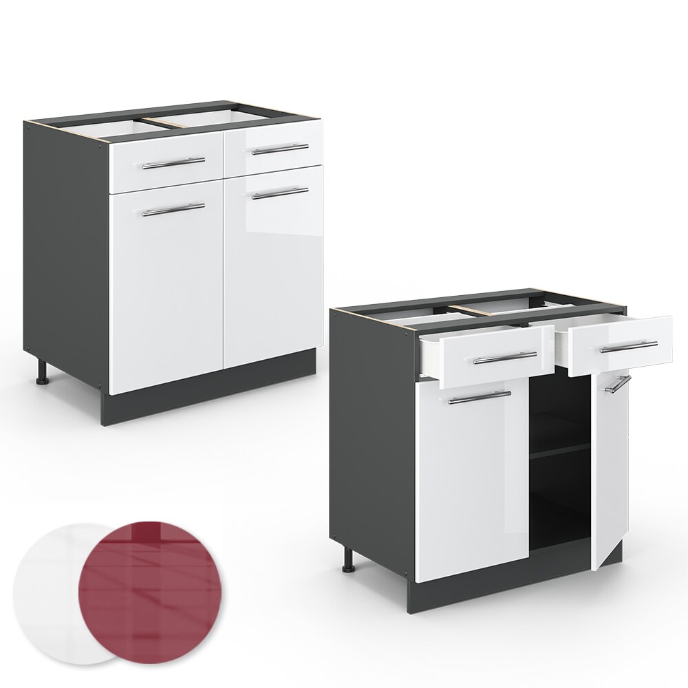 VICCO Schubunterschrank 80 cm Küchenschrank Hängeschrank Küchenzeile Fame-Line