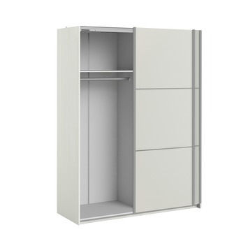 Kledingkast Janneke wit/houtnerf 202x152x64 cm
