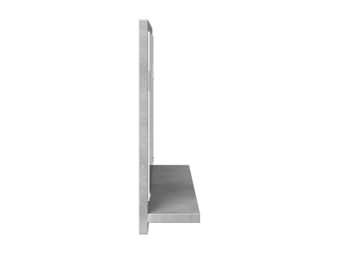 Armoire à miroir de salle de bain gris béton bois d'ingénierie