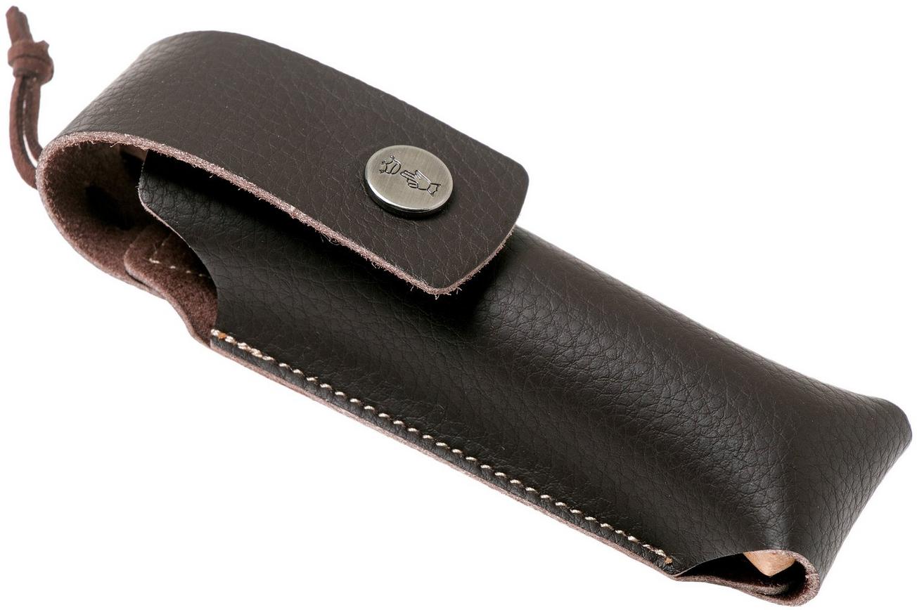 Opinel zakmes No. 8 Classic, RVS, met leren sheath, beukenhout