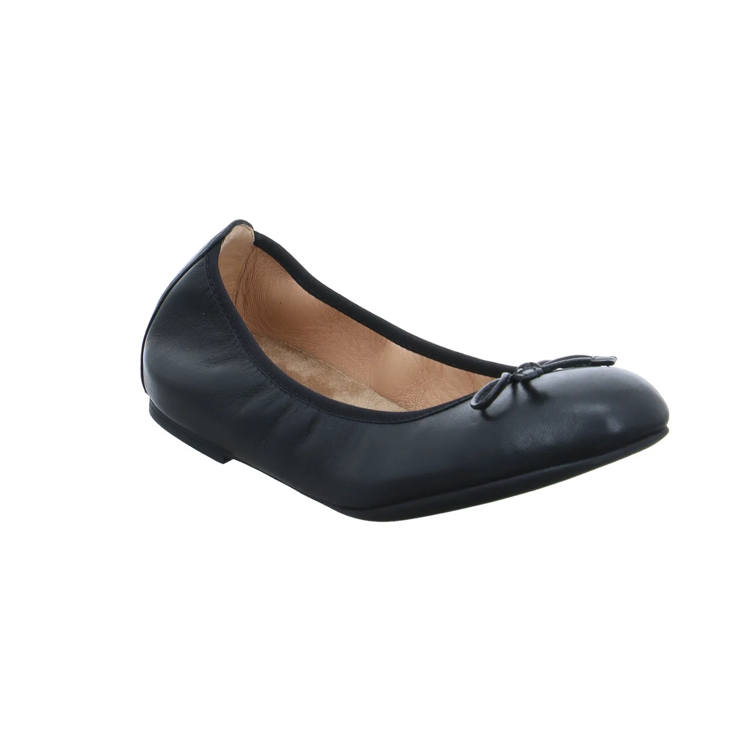UNISA Ballerina Schwarz Leder  mit Lederfutter