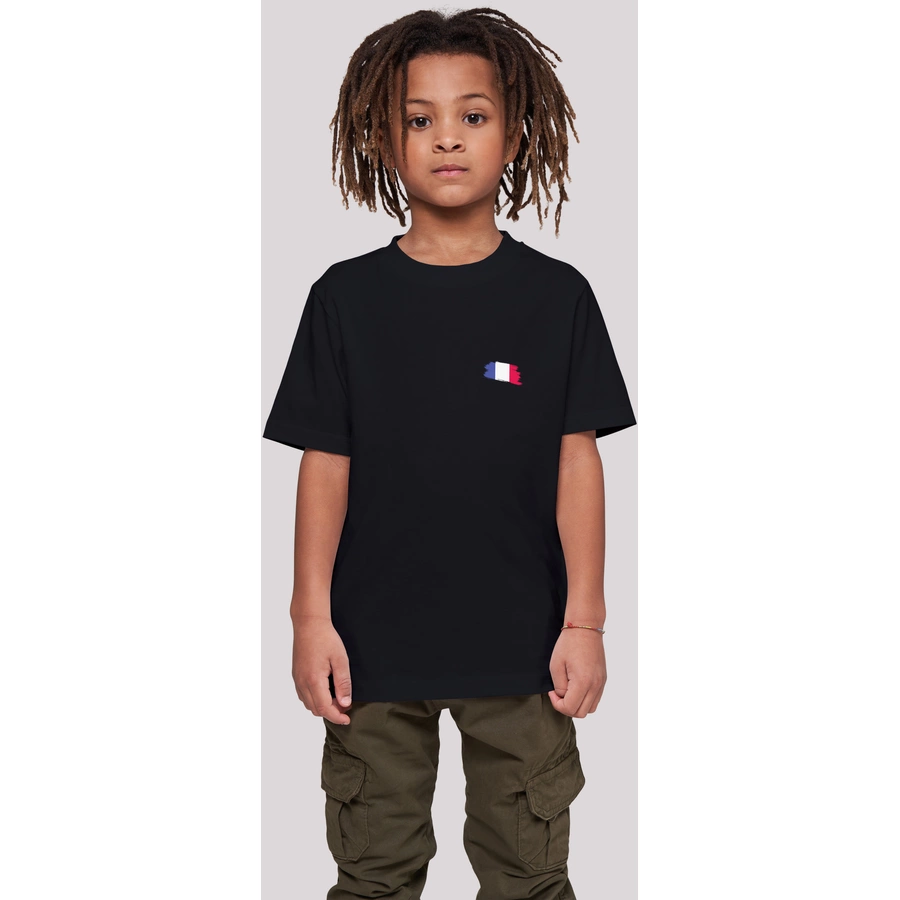 F4NT4STIC T-Shirt France Frankreich Flagge Fahne schwarz