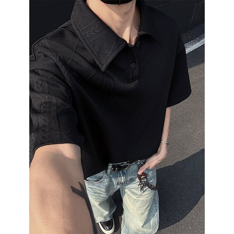Obikan - Poloshirt met korte mouwen en effen textuur