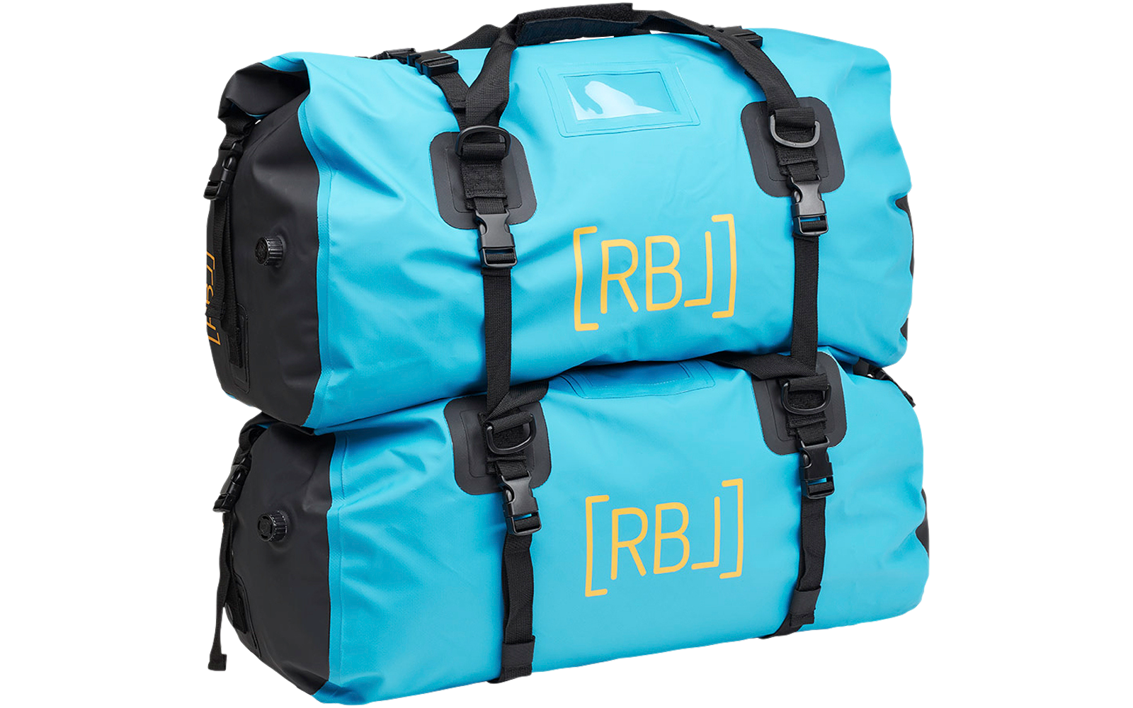 Rebel Outdoor Duffelbag / Wochenendtasche wasserdicht mit Roll-Top Verschluss 40 Liter blau