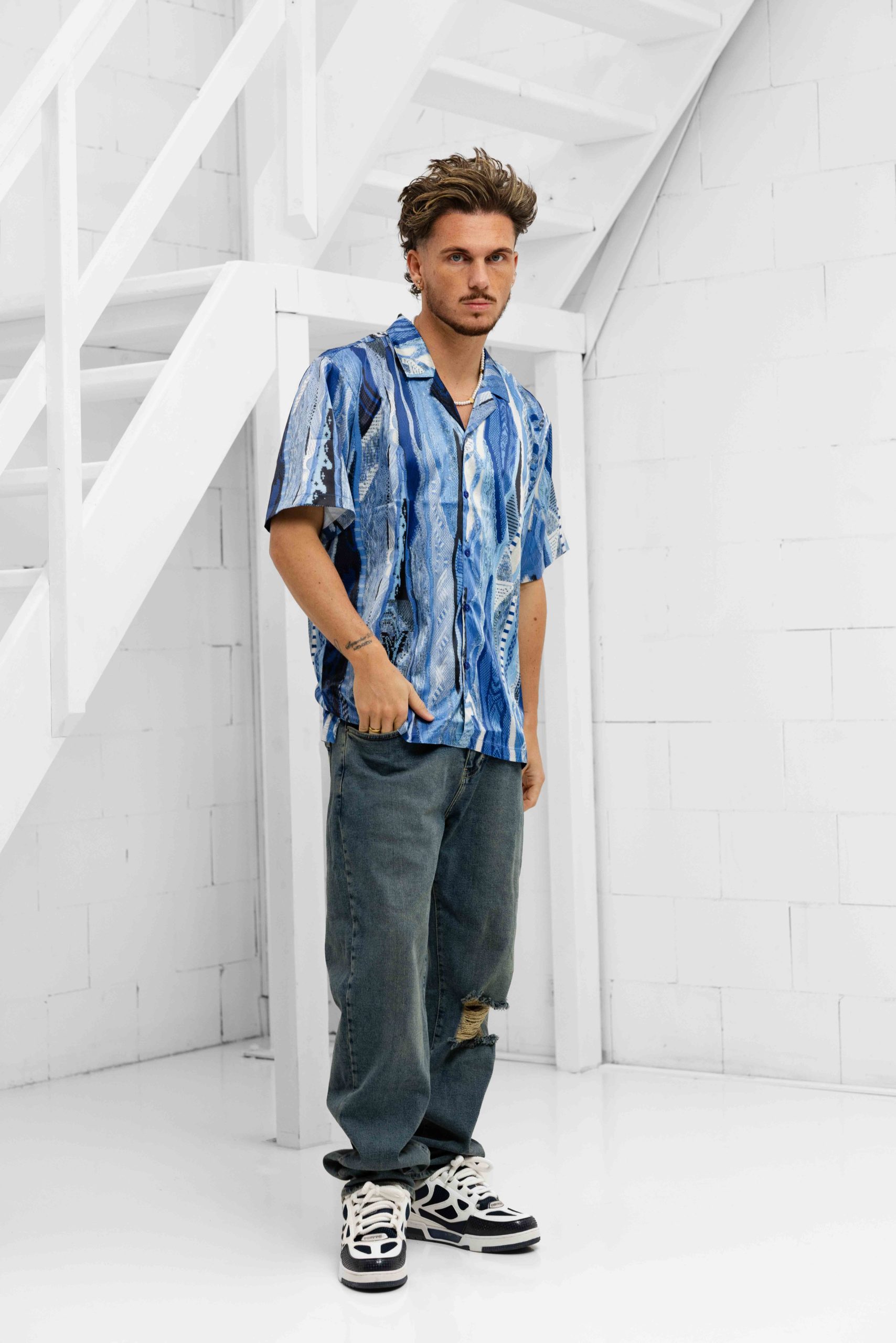 Carlo Colucci C5081 151 Shirt Heren Lichtblauw
