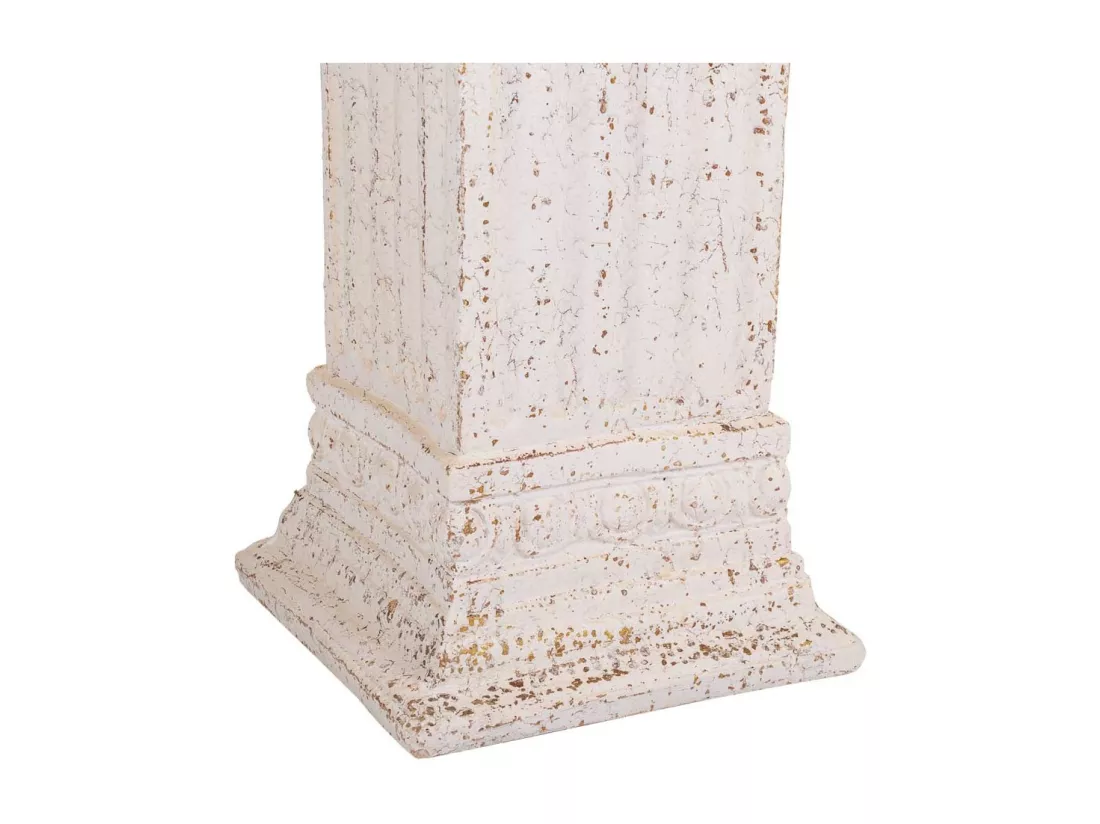 Socle en bois sculpté blanc 40x40x76.5h