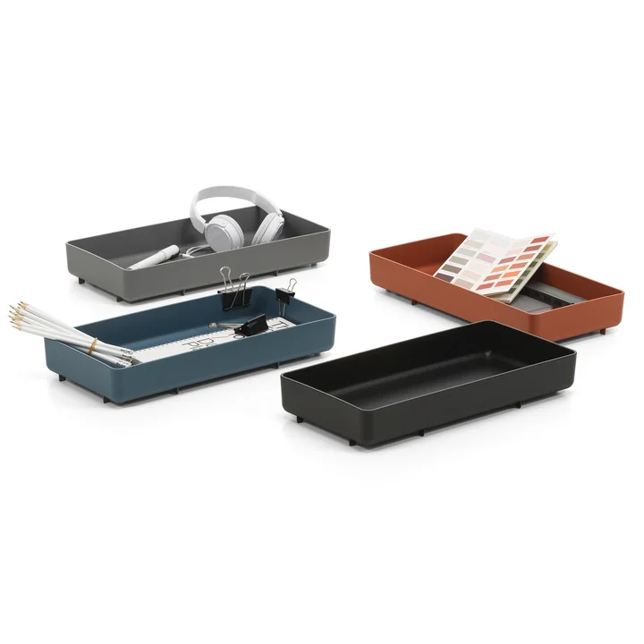 Vitra - Chap Tablett zu Hocker, dunkelgrau