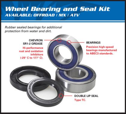 Roulement de roue All Balls Kit roulements de roue arrière