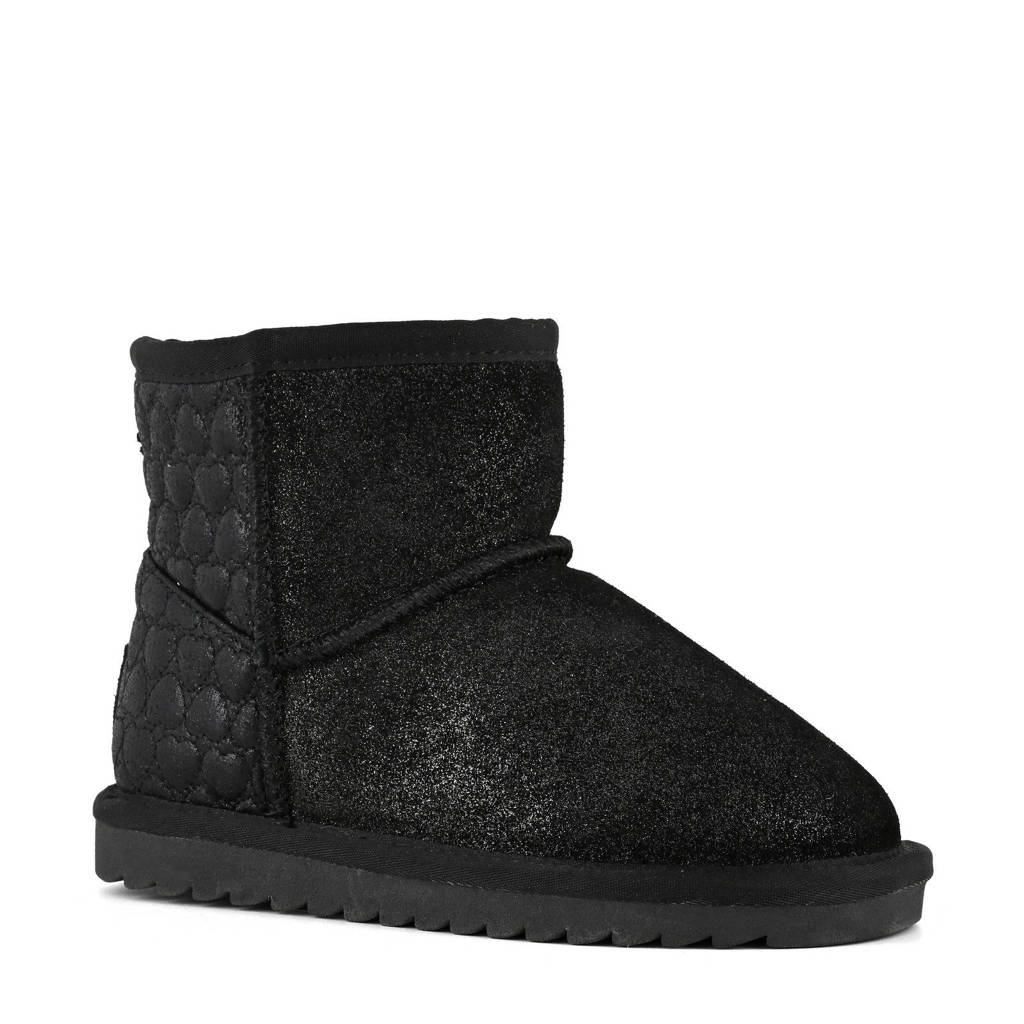 Colors of California suède enkelboots zwart