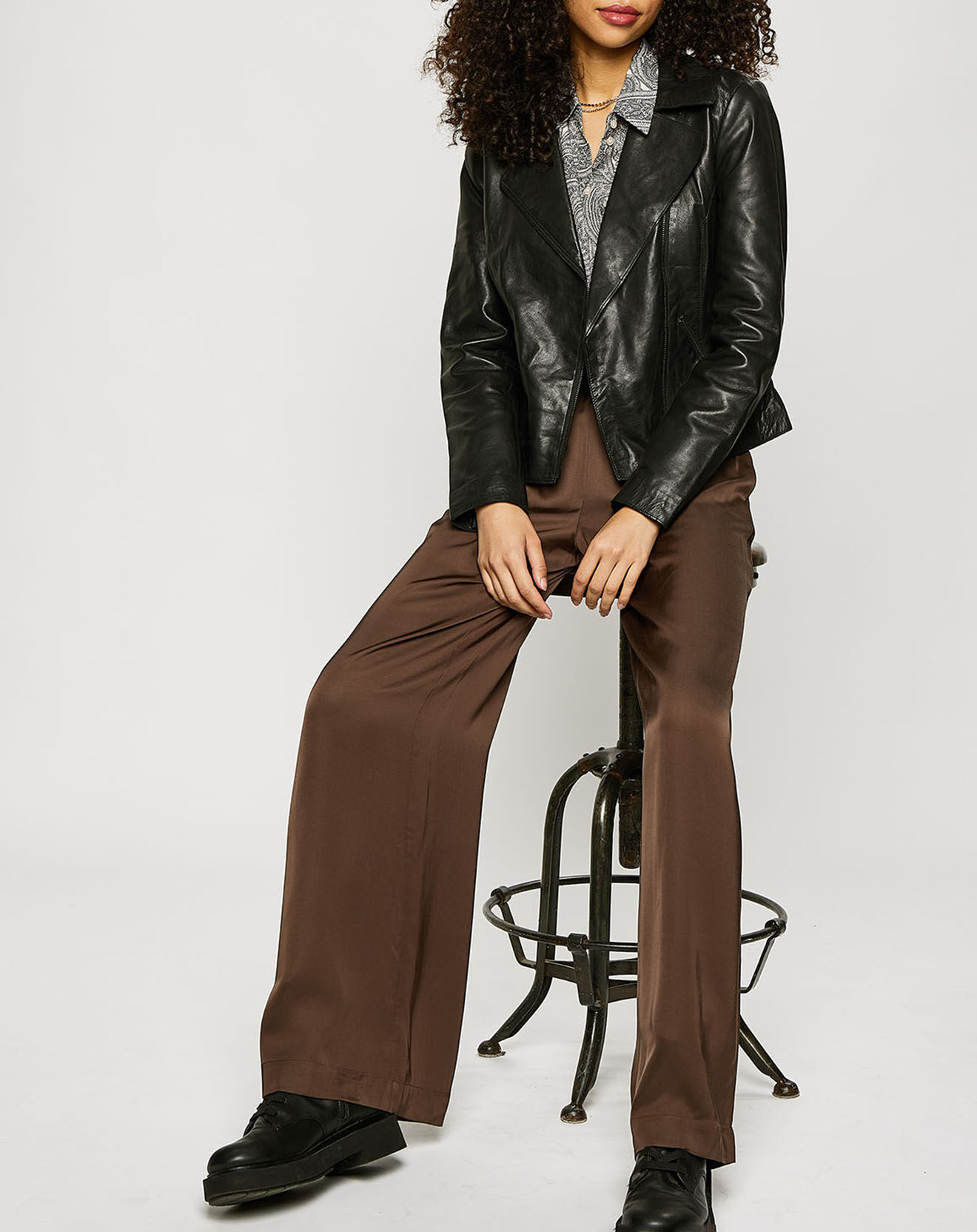 Esprit Perfecto court en Cuir noir