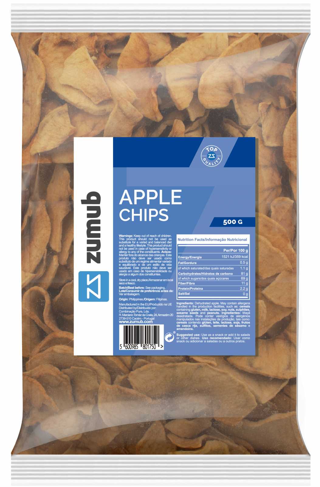 Chips de maçã Zumub 125g