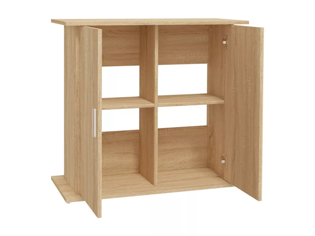 Support pour aquarium chêne sonoma 81x36x73cm bois d'ingénierie