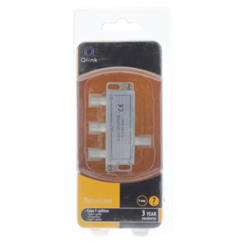 Q-Link coax F-splitter 3-weg/4F-connector