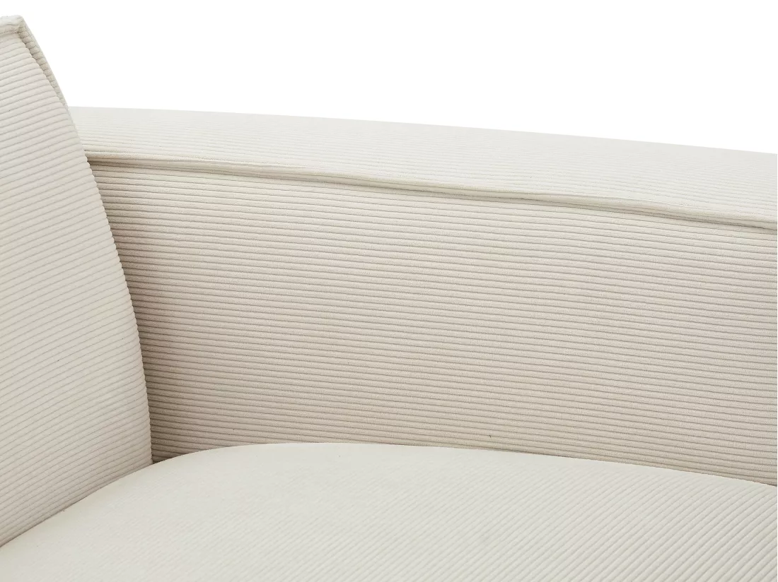 Canapé d'angle réversible en velours côtelé beige BORORE de Pascal Morabito