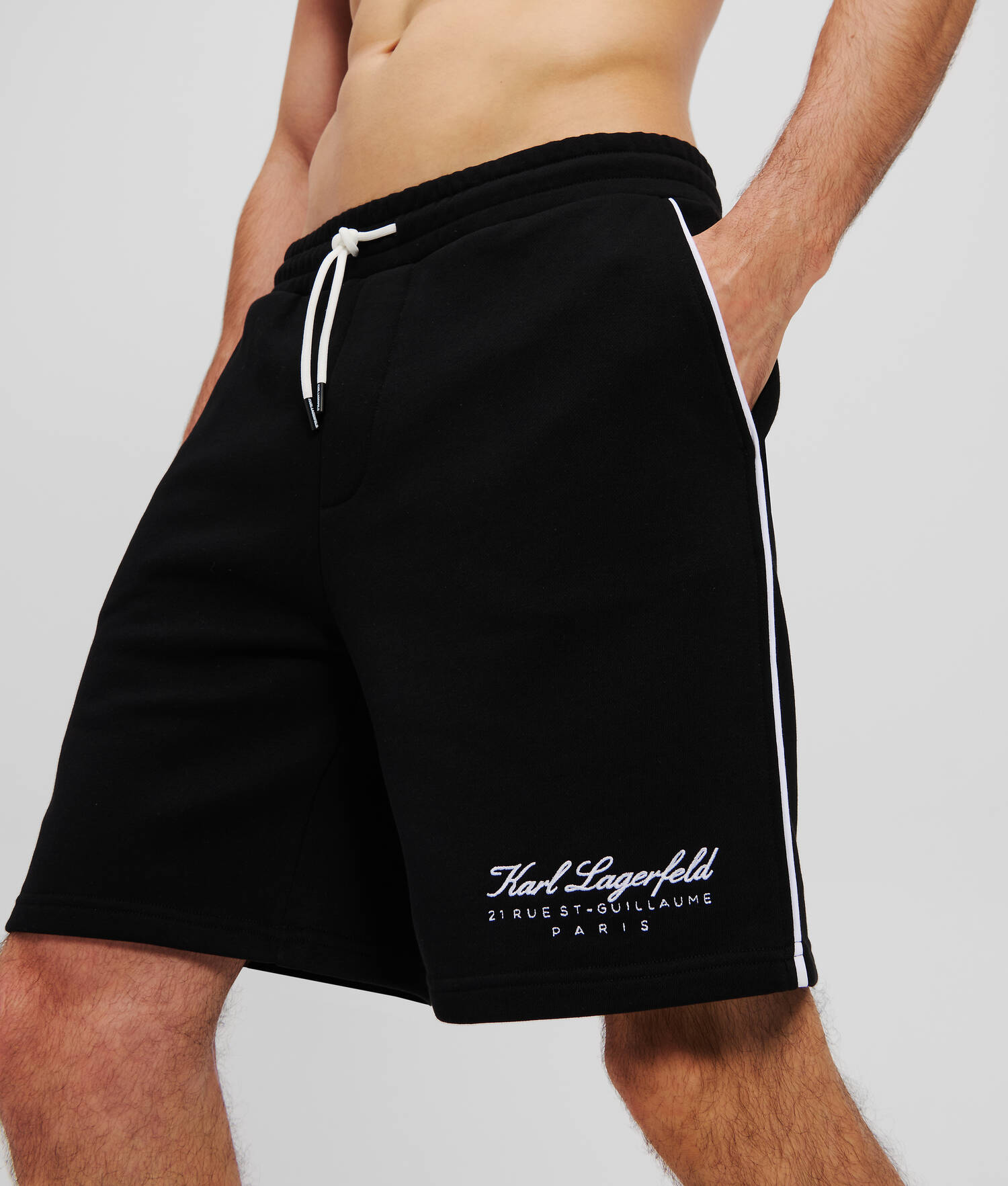 SHORT MOLLETONNÉ LOUNGEWEAR HOTEL KARL - Noir