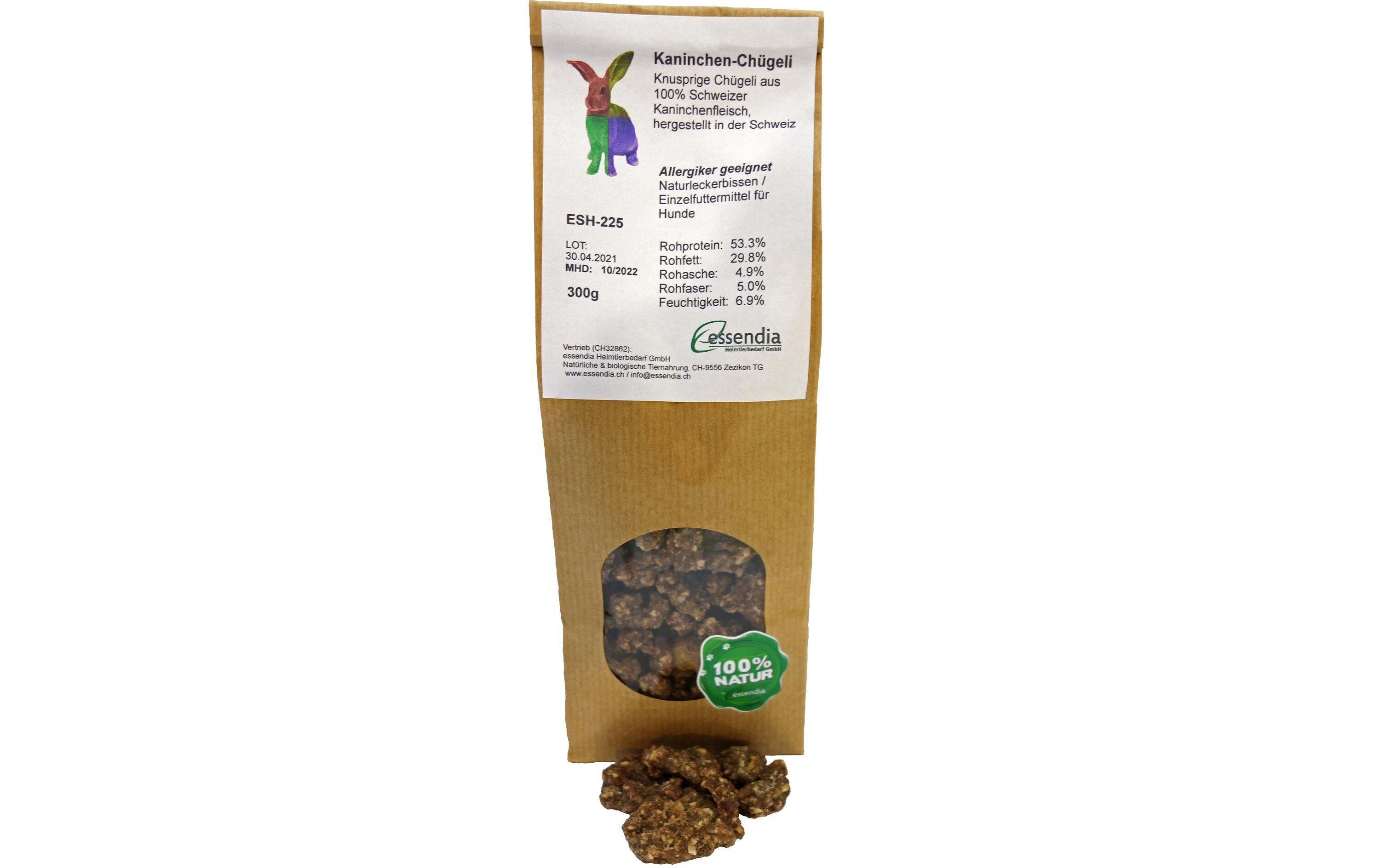 Kausnack Kaninchenchügeli, 300 gKleine schmackhafte Belohnerlis, 100% Kaninchen