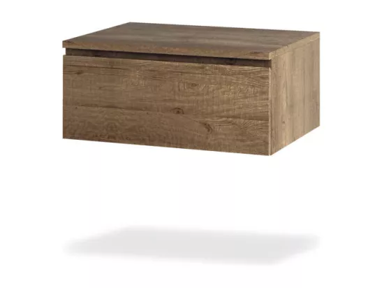 Ensemble de salle de bain 4 pièces ASTRA blanc/chêne miel