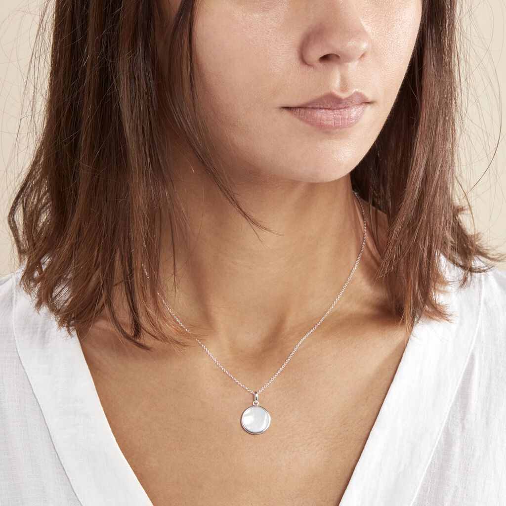 Collier Saül Argent Blanc Nacre