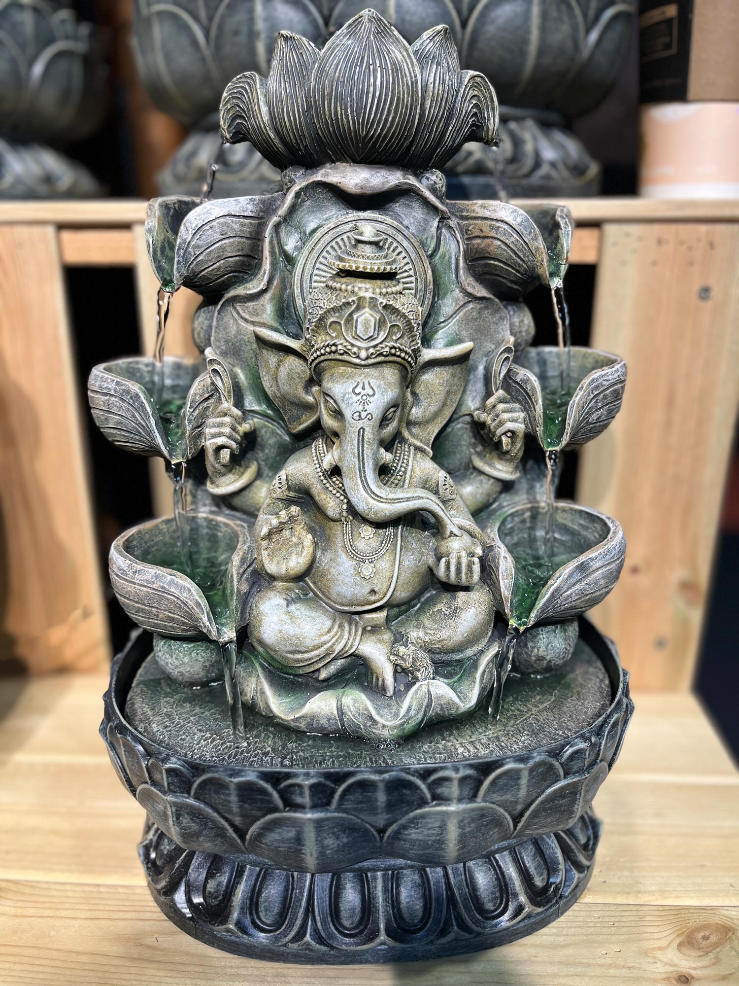 Indoor Wasserspiel 'Ganesha', H 36 cm, B 24,5 cm, L 18 cm von fischer's lagerhaus