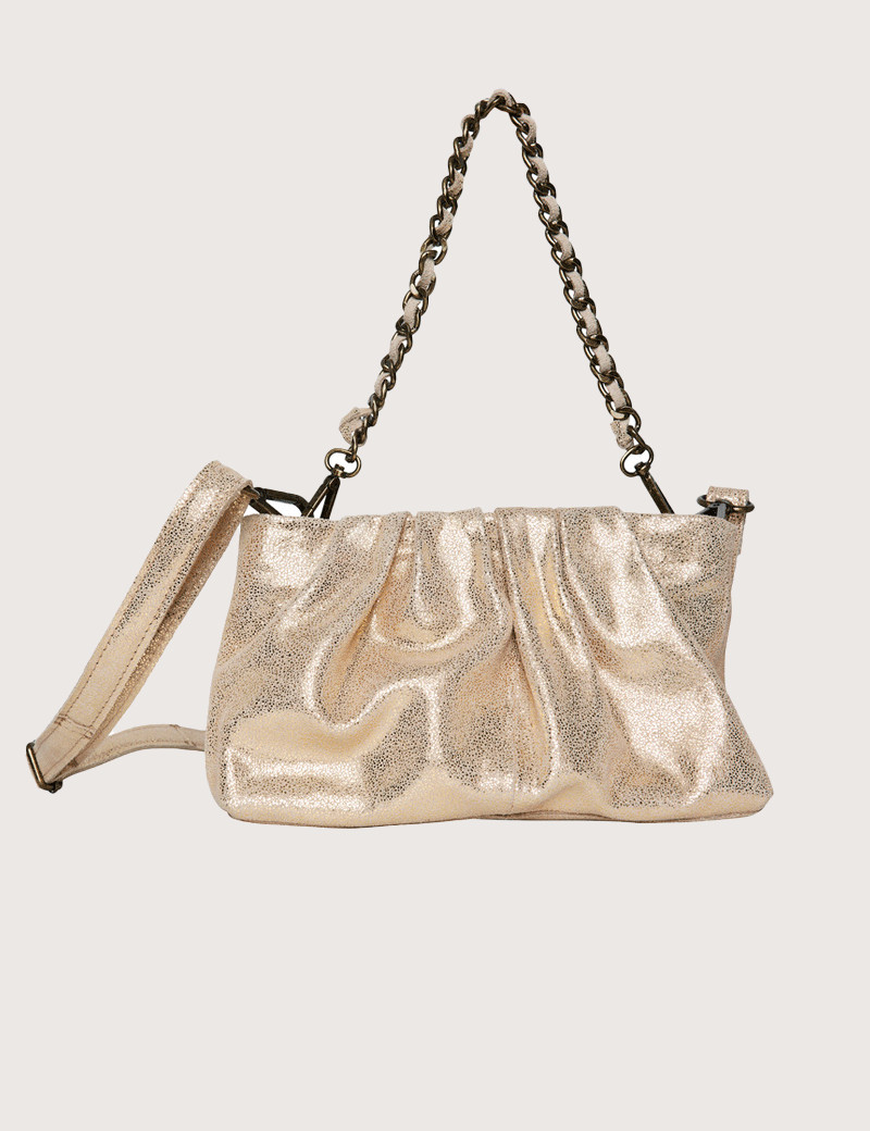 PIECES SAC À MAIN SUENNA SUÈDE CROSS BODY DORÉ