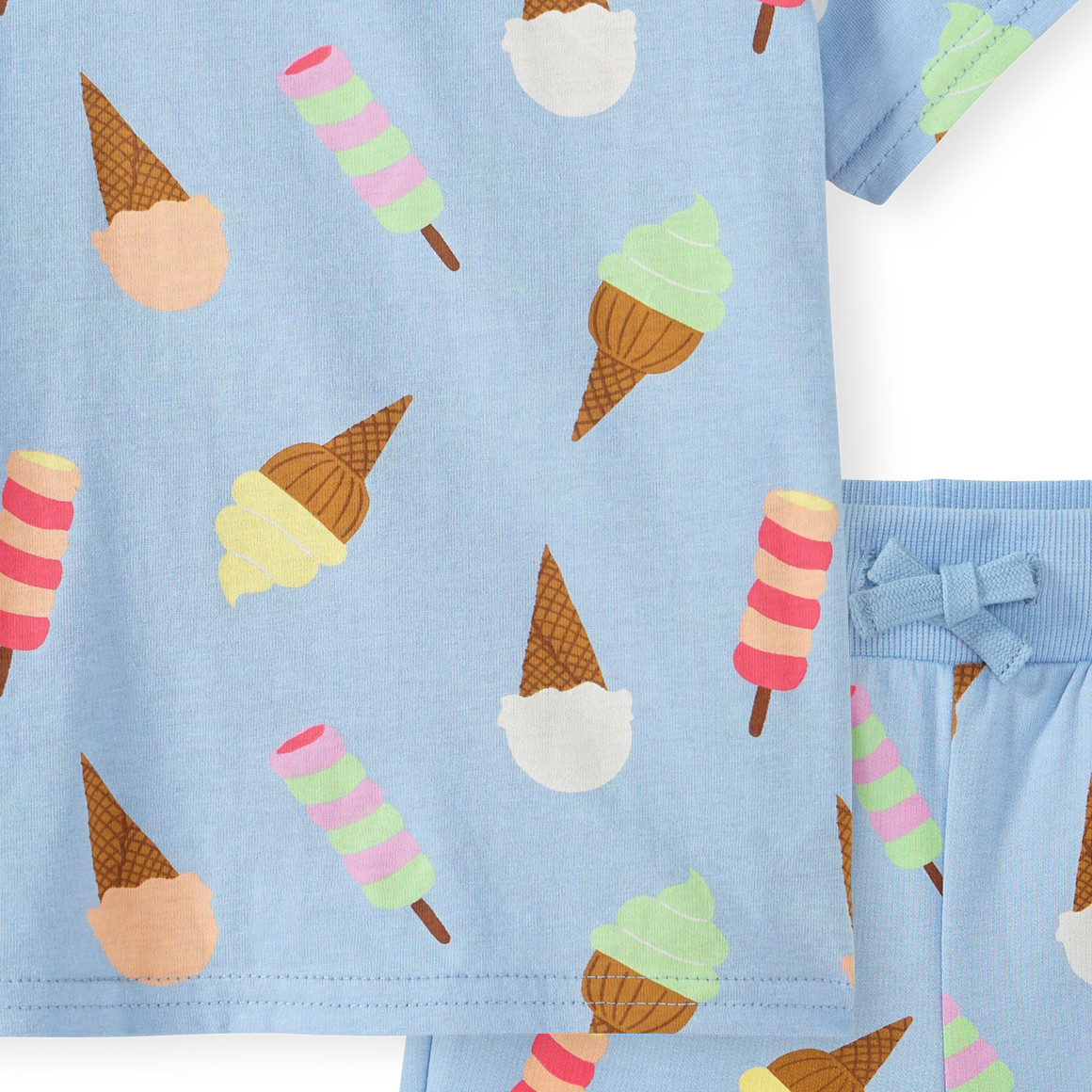 Topomini Baby T-Shirt und Joggingshorts im Set hellblau
