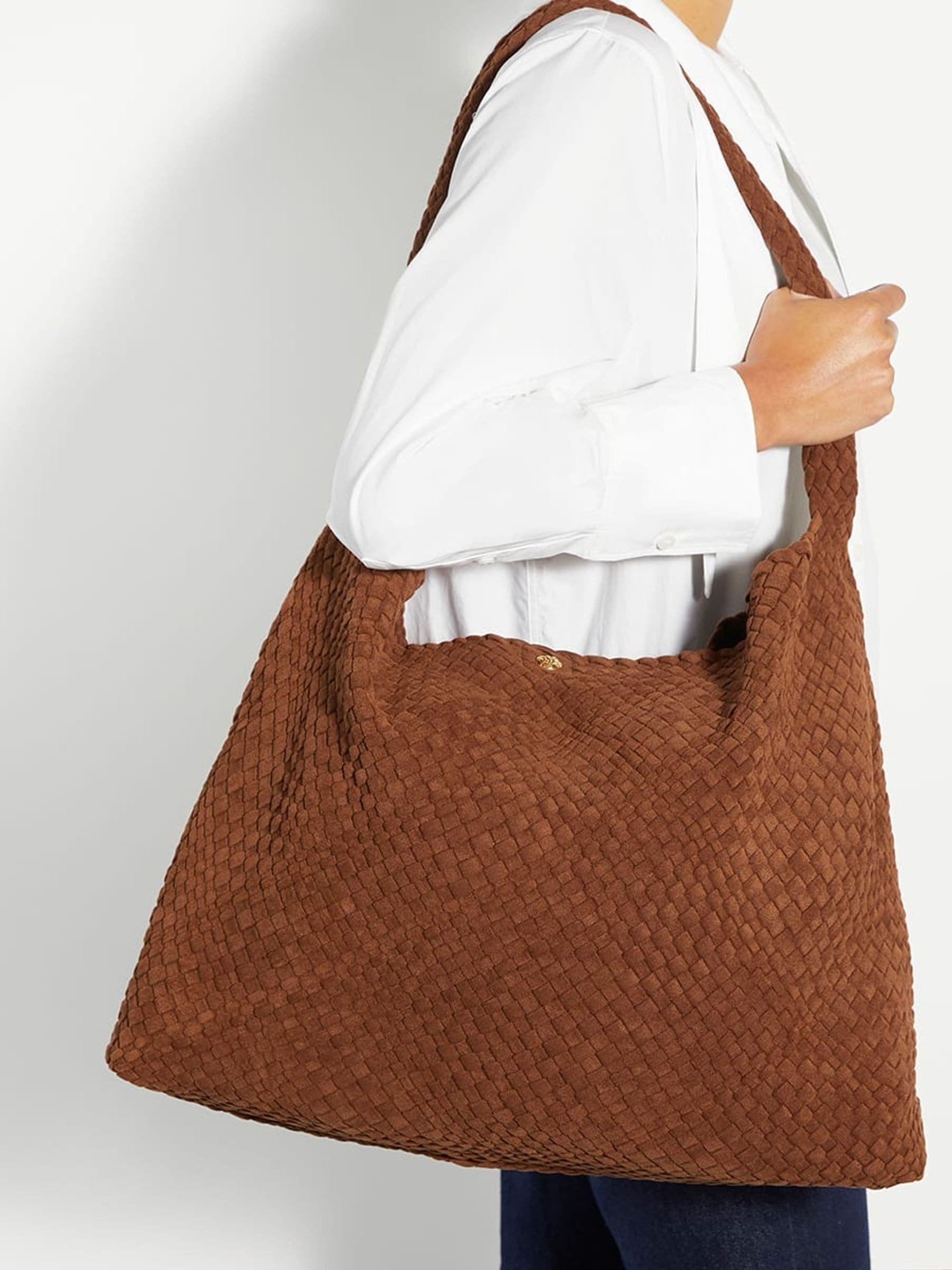 Bruin - Dune London Deliberate XL geweven slouch tas