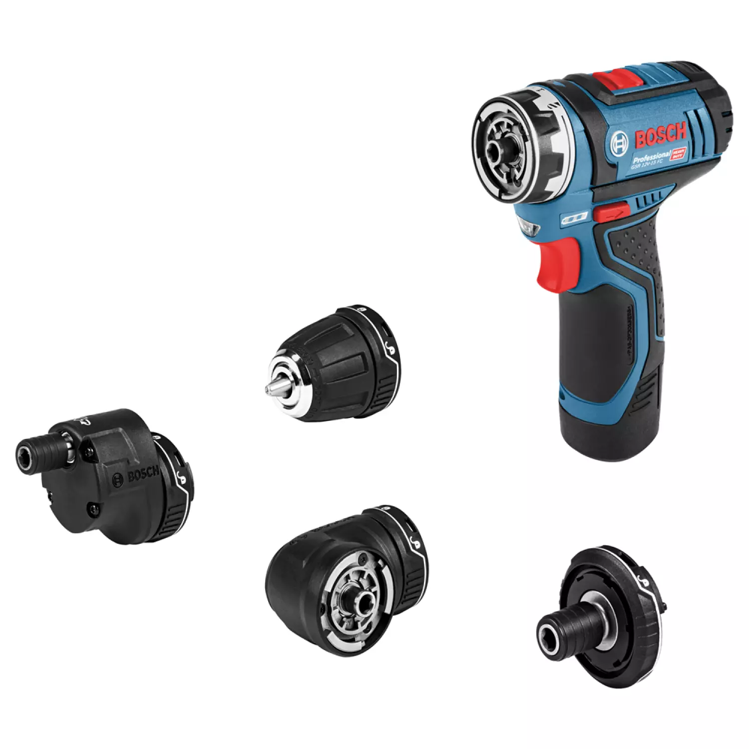Bosch GSR 12V-35 FC Accu schroefboormachine body in L-Boxx incl. 4 opzetstukken - koolborstelloos