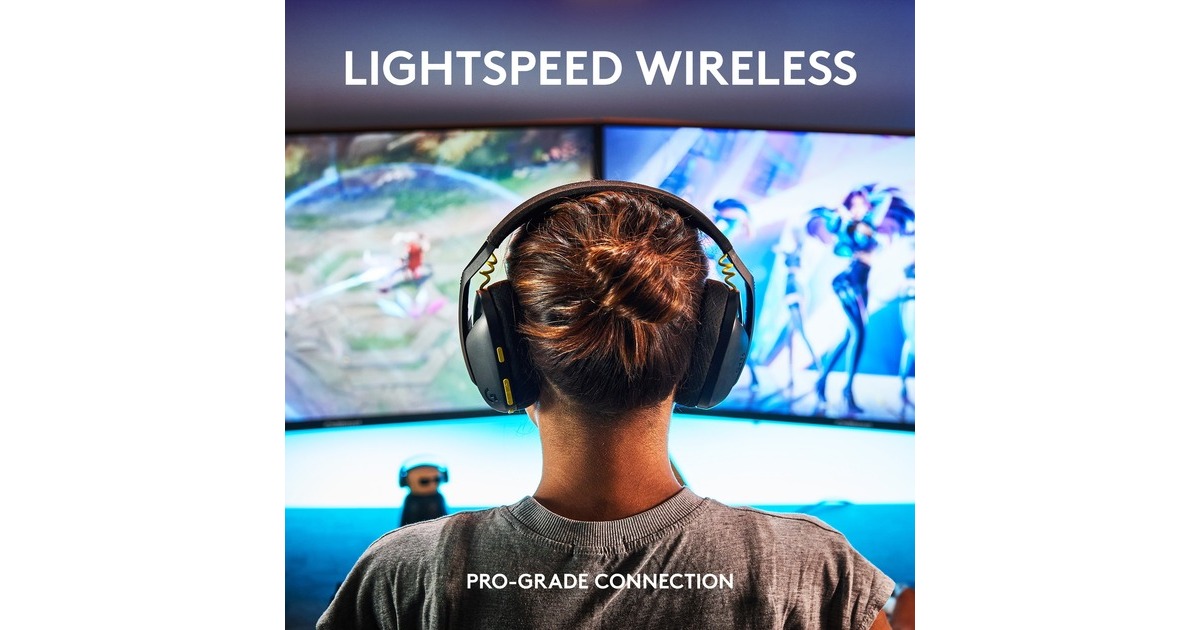 LogitechG435 LIGHTSPEED Wireless over-ear gaming headset  (Zwart, Bluetooth, Pc, PlayStation 4, PlayStation 5)