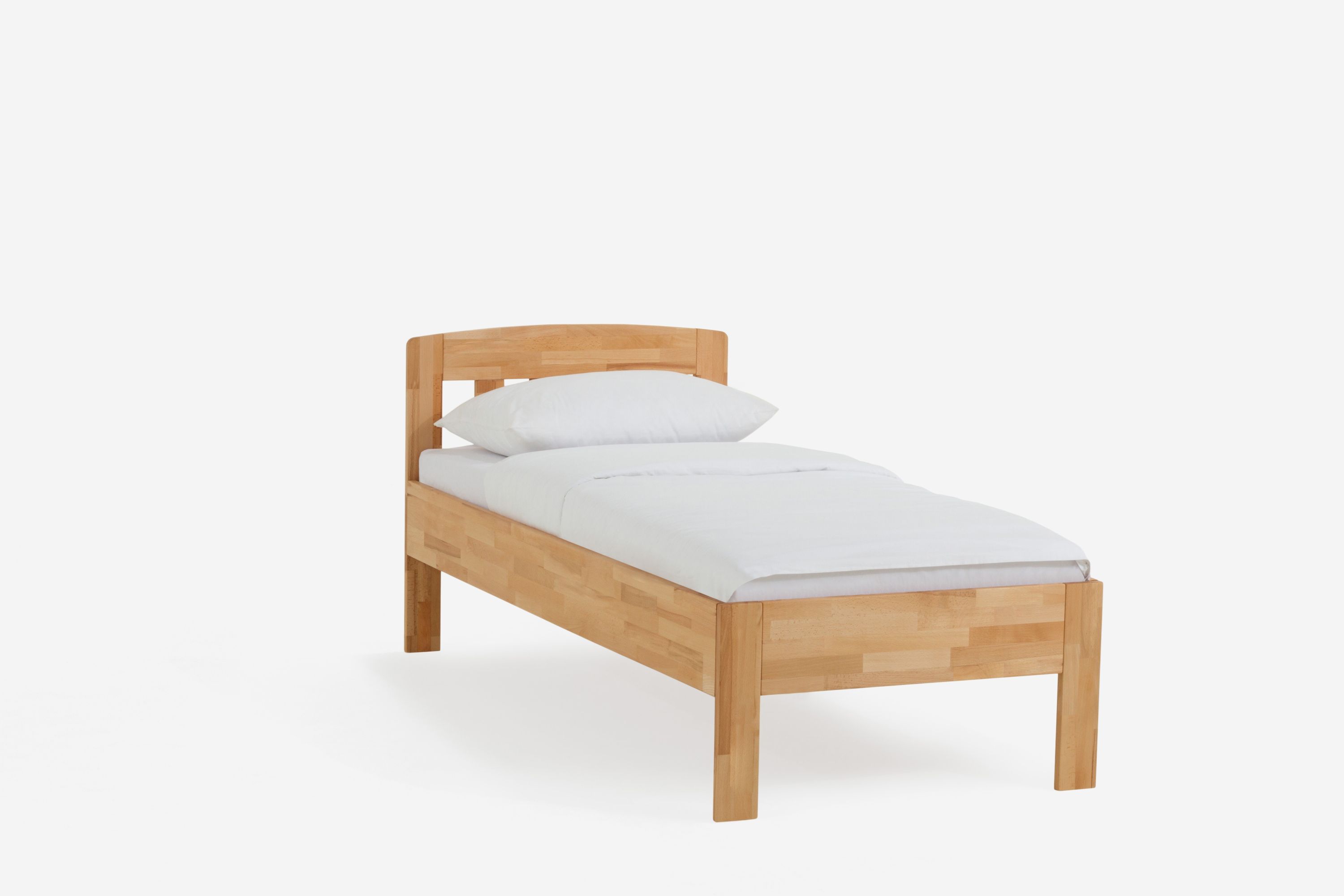Holzbett Jasmine 100 x 190 cm Buche lackiert