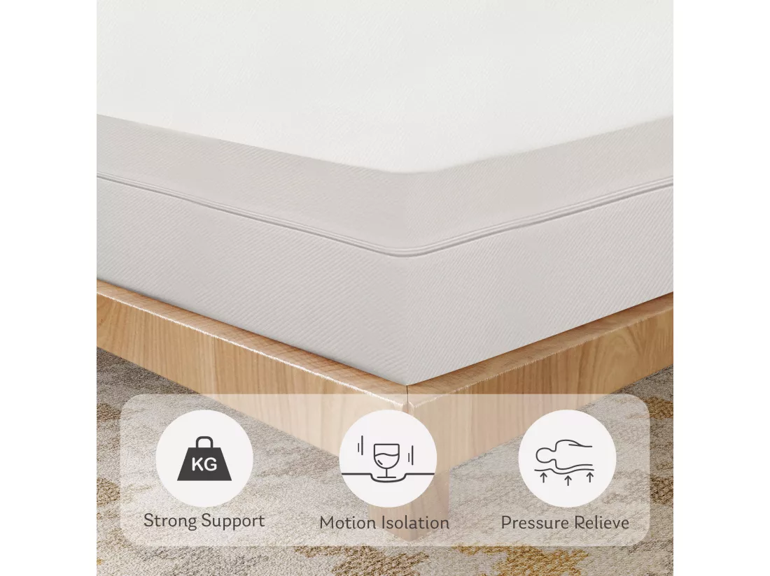 Europe Luxe Matelas 160x200 Mousse Memo - épaisseur 25cm - zones de confort mousse adaptative - Noir