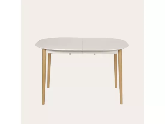 Table à manger extensible effet bois blanc 120x78
