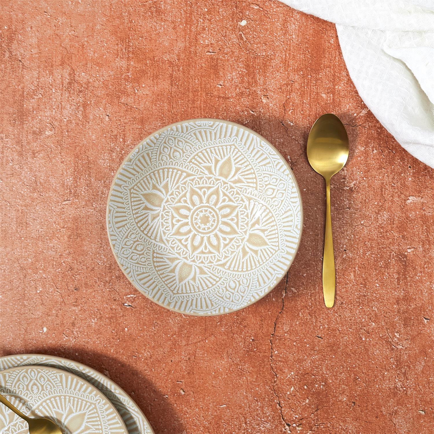 ASSIETTE CREUSE SAHARA BEIGE 18.5CM