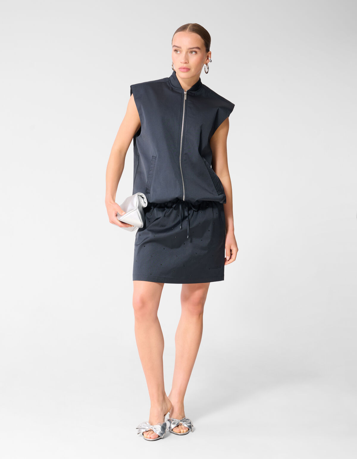 Sleeveless Bomberjack Donkerblauw