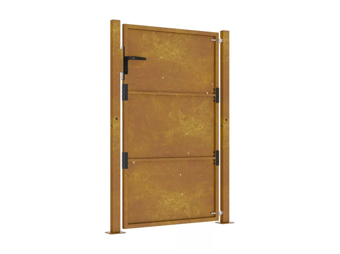 Portail de jardin 105x155 cm acier corten