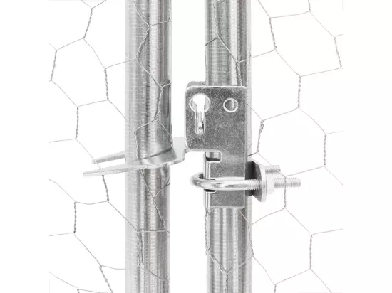 Poulailler avec toit 2,5x4x2,25 m acier galvanisé