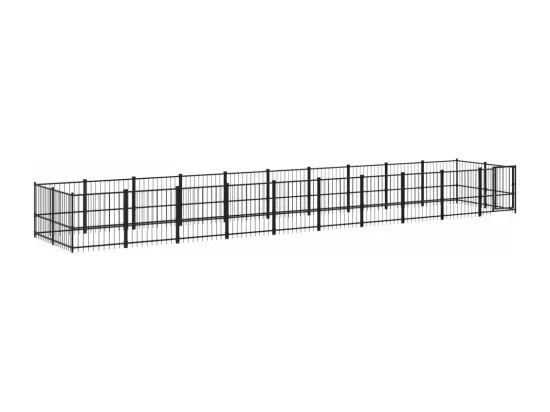 Chenil cage enclos pac noire 970 x 193.5 x 100 cm 02_0041809