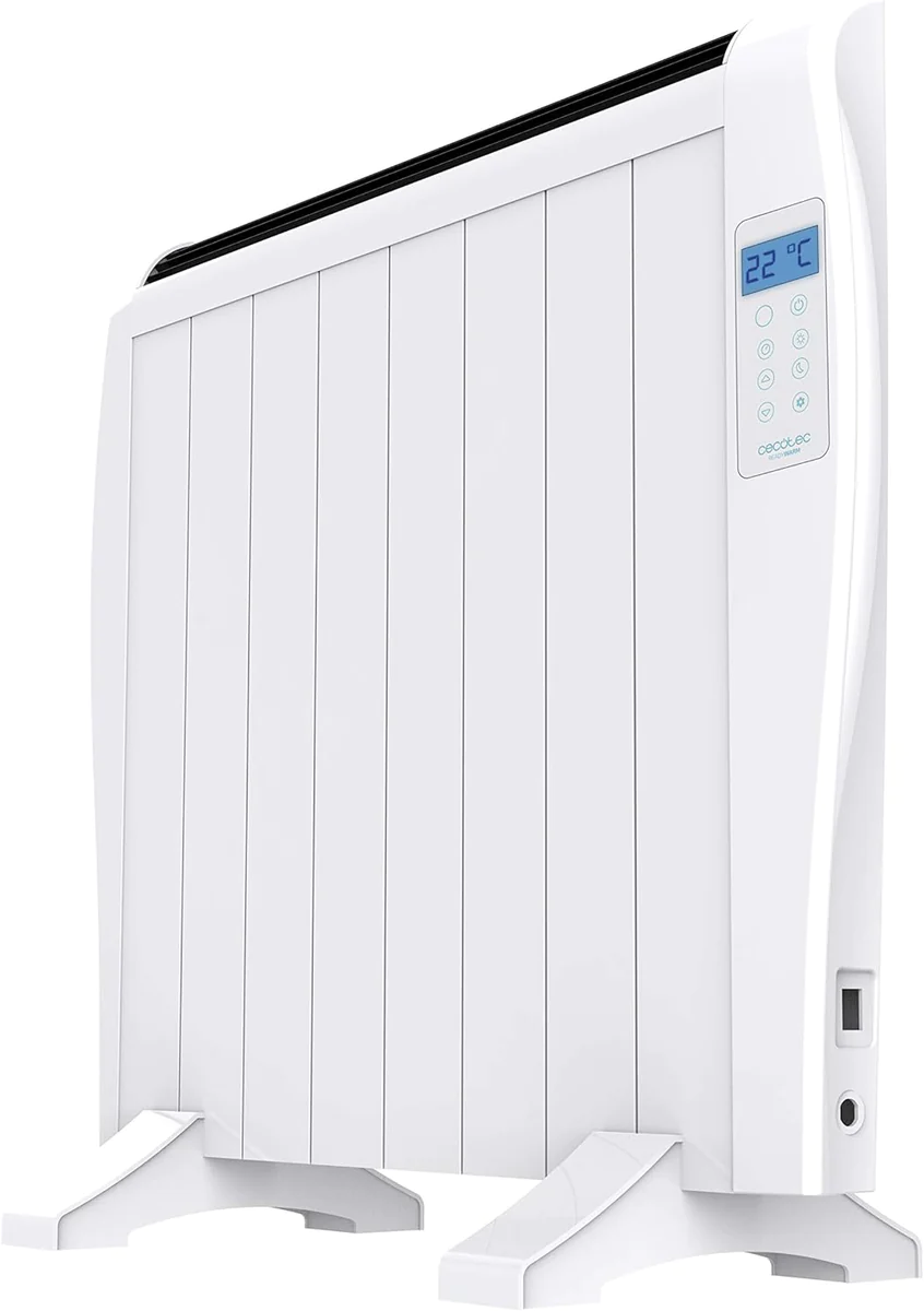 Radiateur émetteur thermique avec 8 éléments et minuterie 1200W noir b