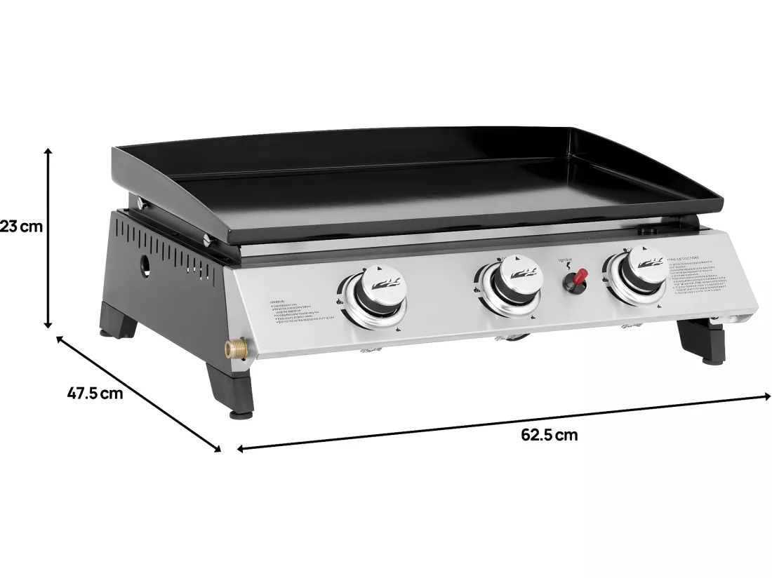 Plancha gaz 3 brûleurs 