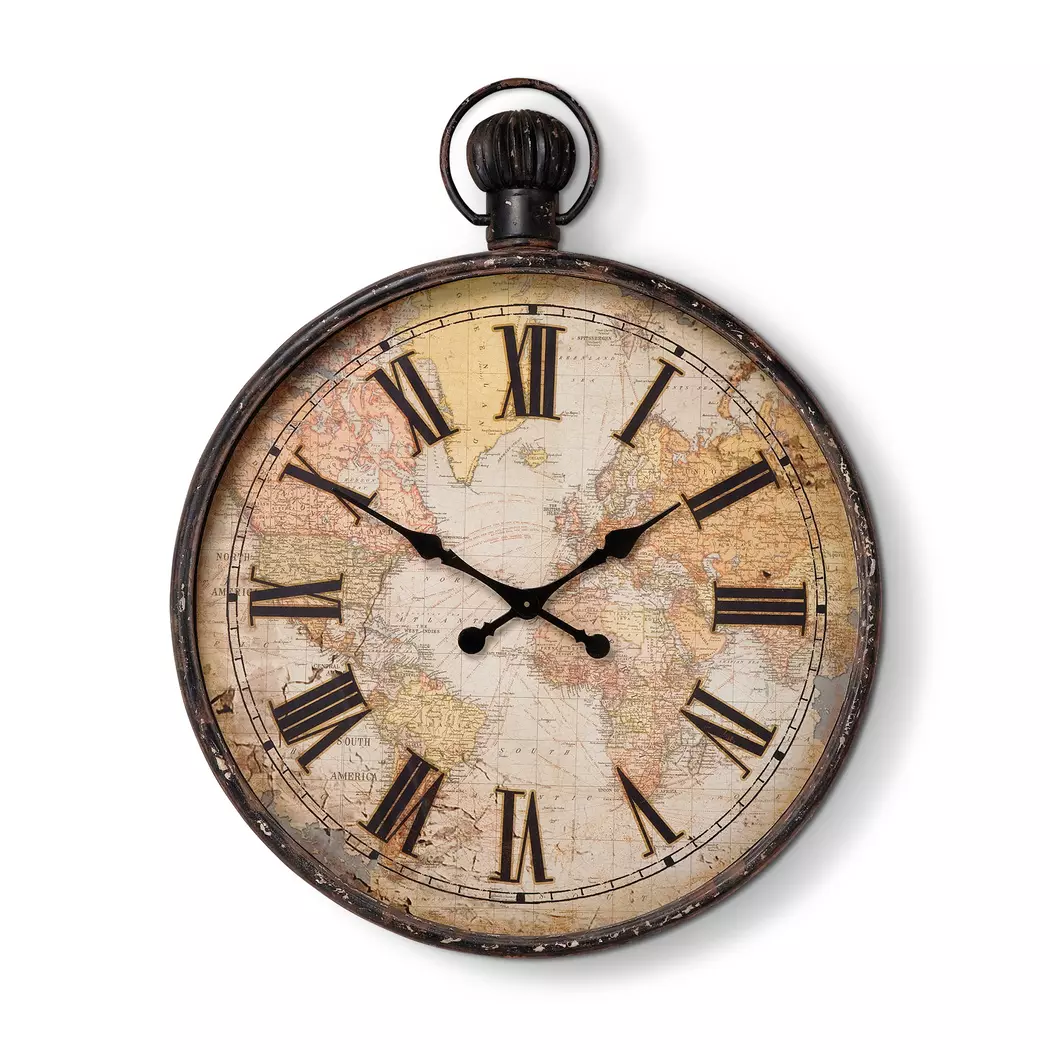 Quarzwanduhr European Map 96 x 76 cm