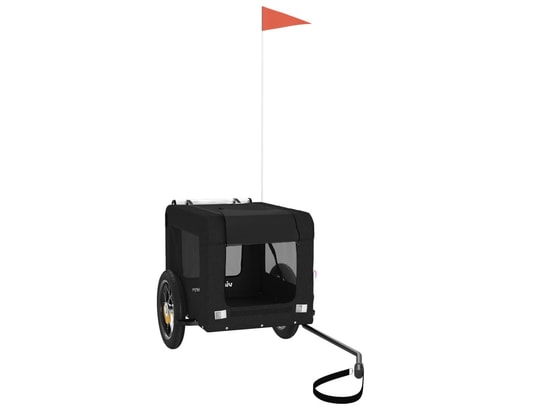 VIDAXL - Remorque de vélo pour chien noir tissu oxford et fer