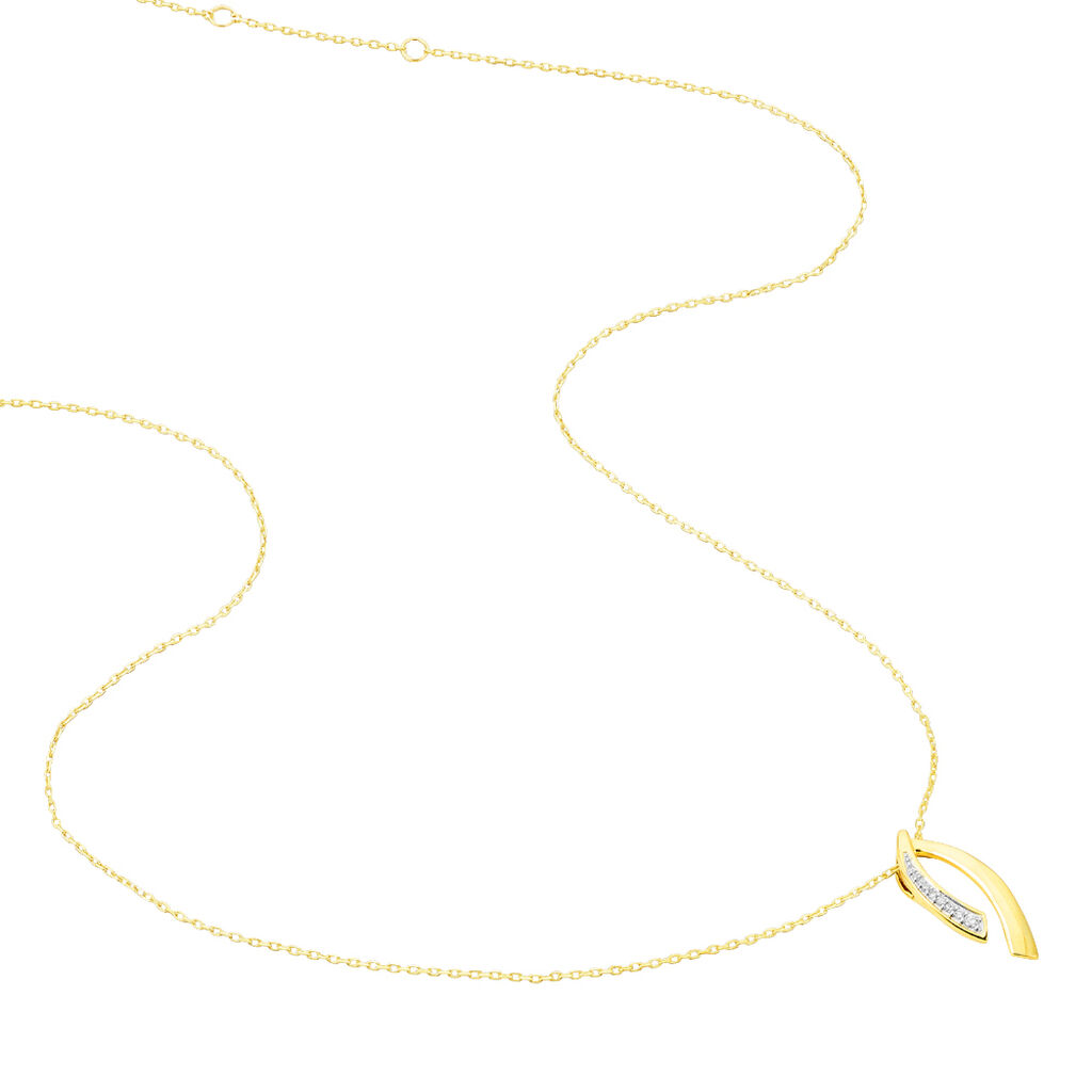 Collier Or Jaune Diamant
