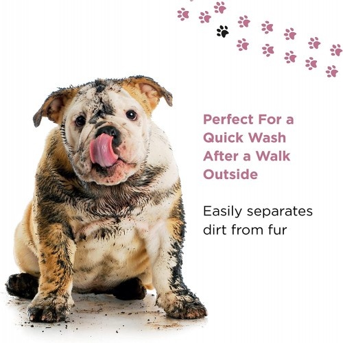 Shampoo sem enxágue PETUCHI com aroma de talco para filhotes e cães.