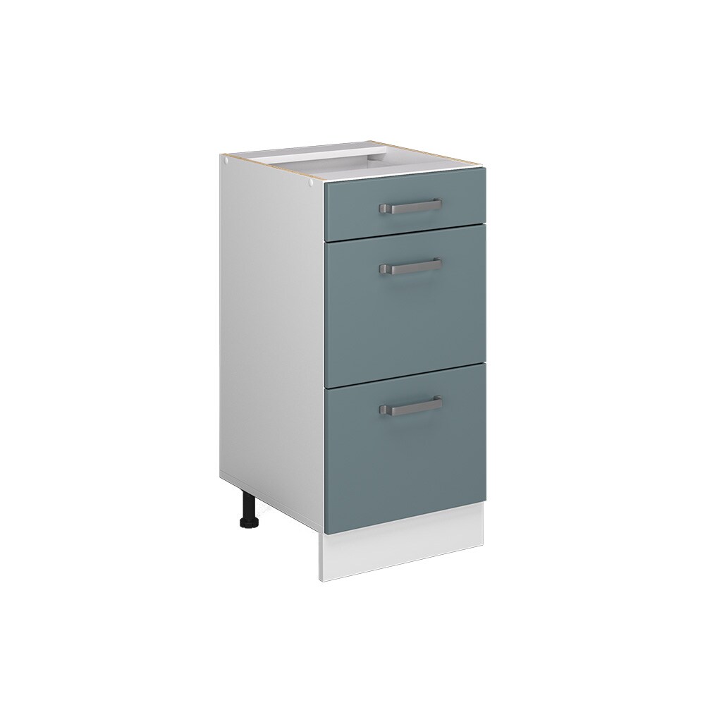 Vicco Schubladenunterschrank Küchenschrank R-Line Solid Weiß Blau Grau 40 cm modern