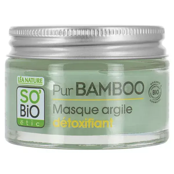 Máscara de Argila Detoxificante Orgânica de Bambu So'Bio Étic Pur 50ml