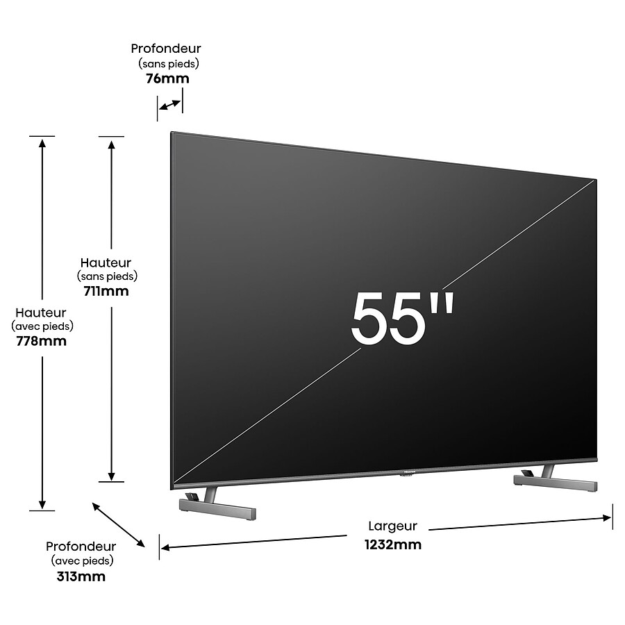 Hisense 55U6KQ - TV 4K UHD HDR - 139 cm