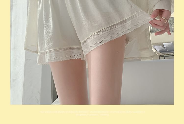 Sancus - Onderbroekje met elastische taille en effen kant