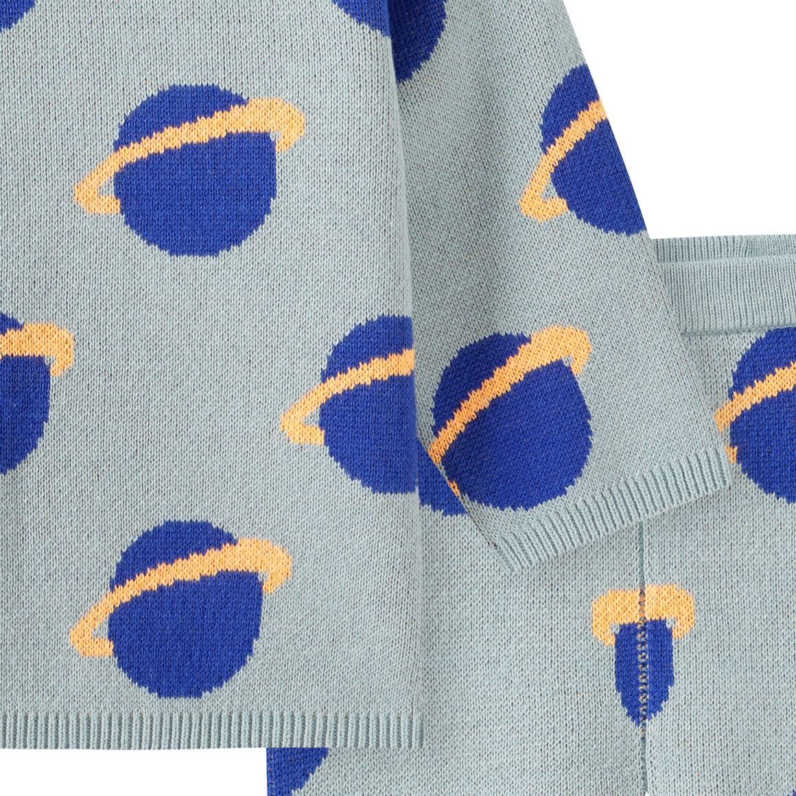 Topomini Newborn Strickpullover und Strickhose im Set hellgrün
