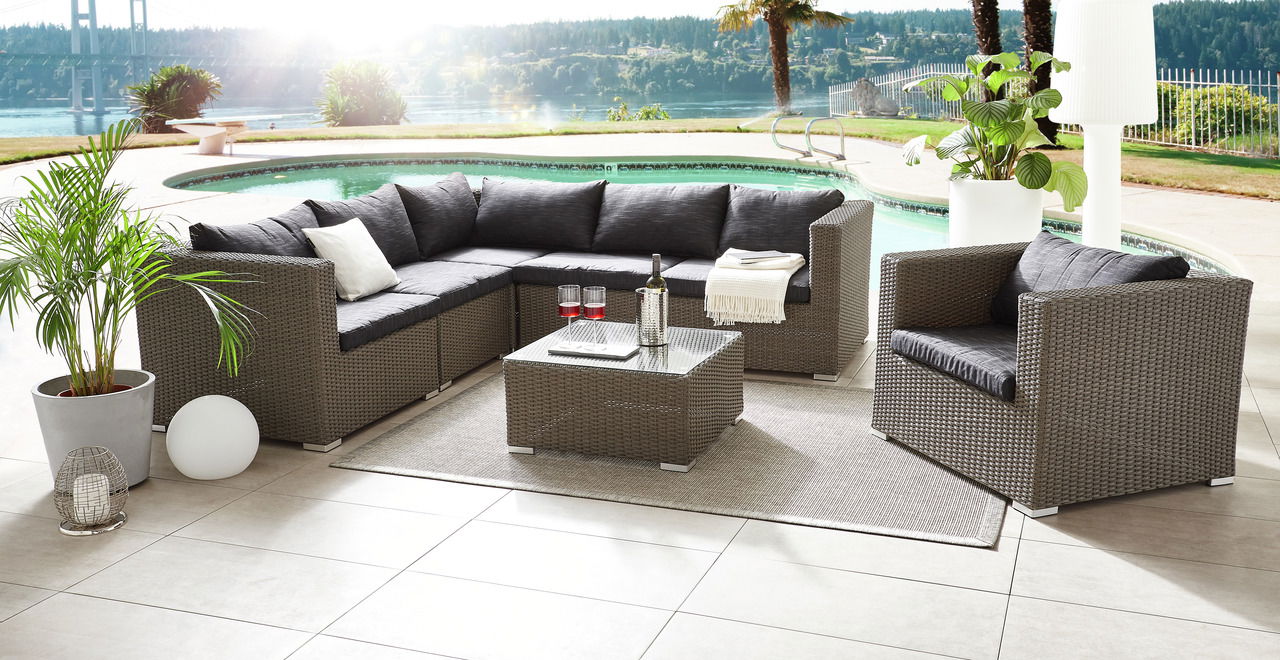 Ambia Garden Seitentisch MONACO SMOKY